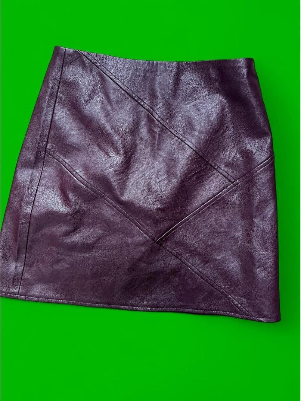 Topshop Women's Burgundy and Purple Skirt